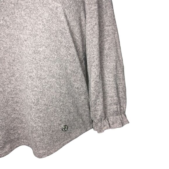 Women's Adrienne Vittadini Mauve Ruffle Soft Sweater, Size Large - Picture 8 of 8